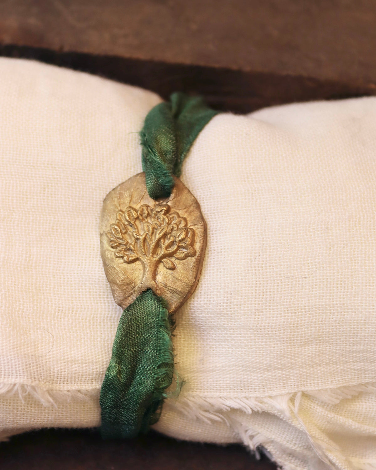 Árbol de la Vida Pulsera - Latón dorado