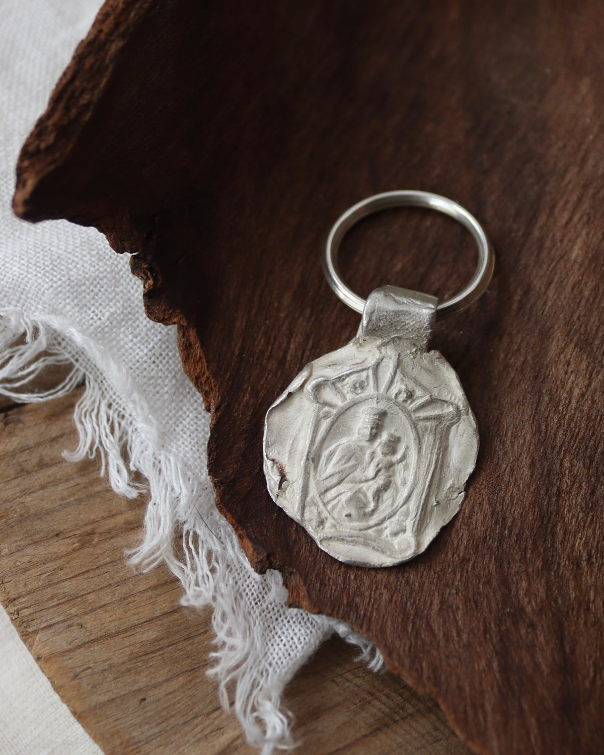Virgen del Carmen Llavero - Plata