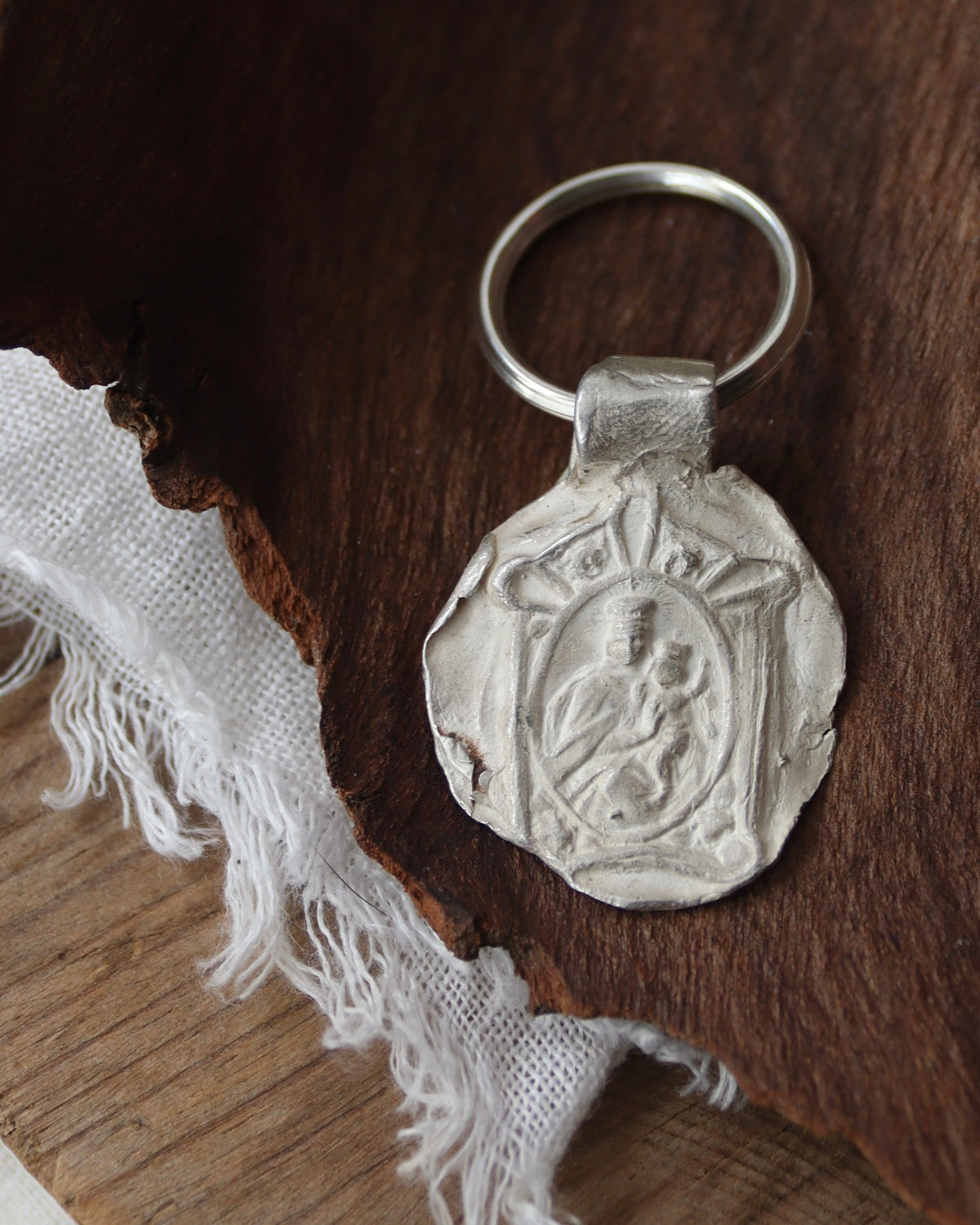 Virgen del Carmen Llavero - Plata