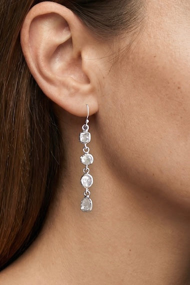 Pendientes Diamantes Cascada - Edición limitada - Plata
