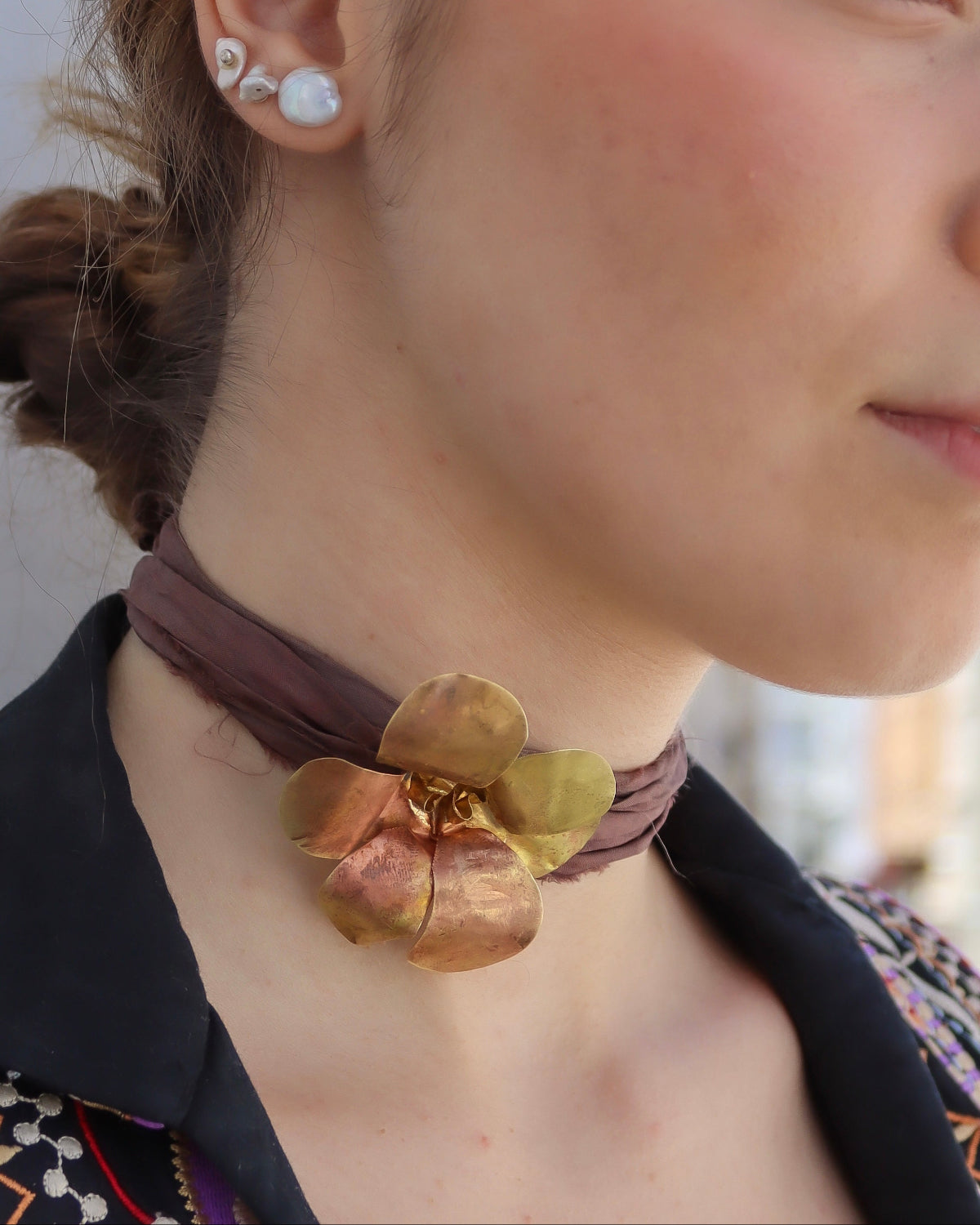 Colgante y Broche Violeta