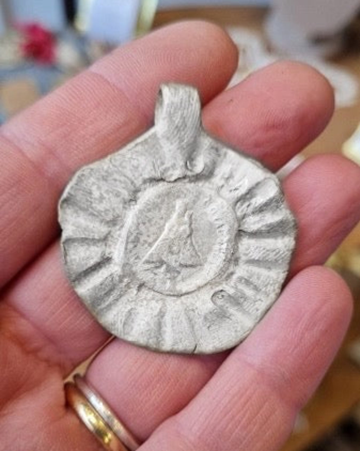 Virgen de Covadonga Colgante - Plata
