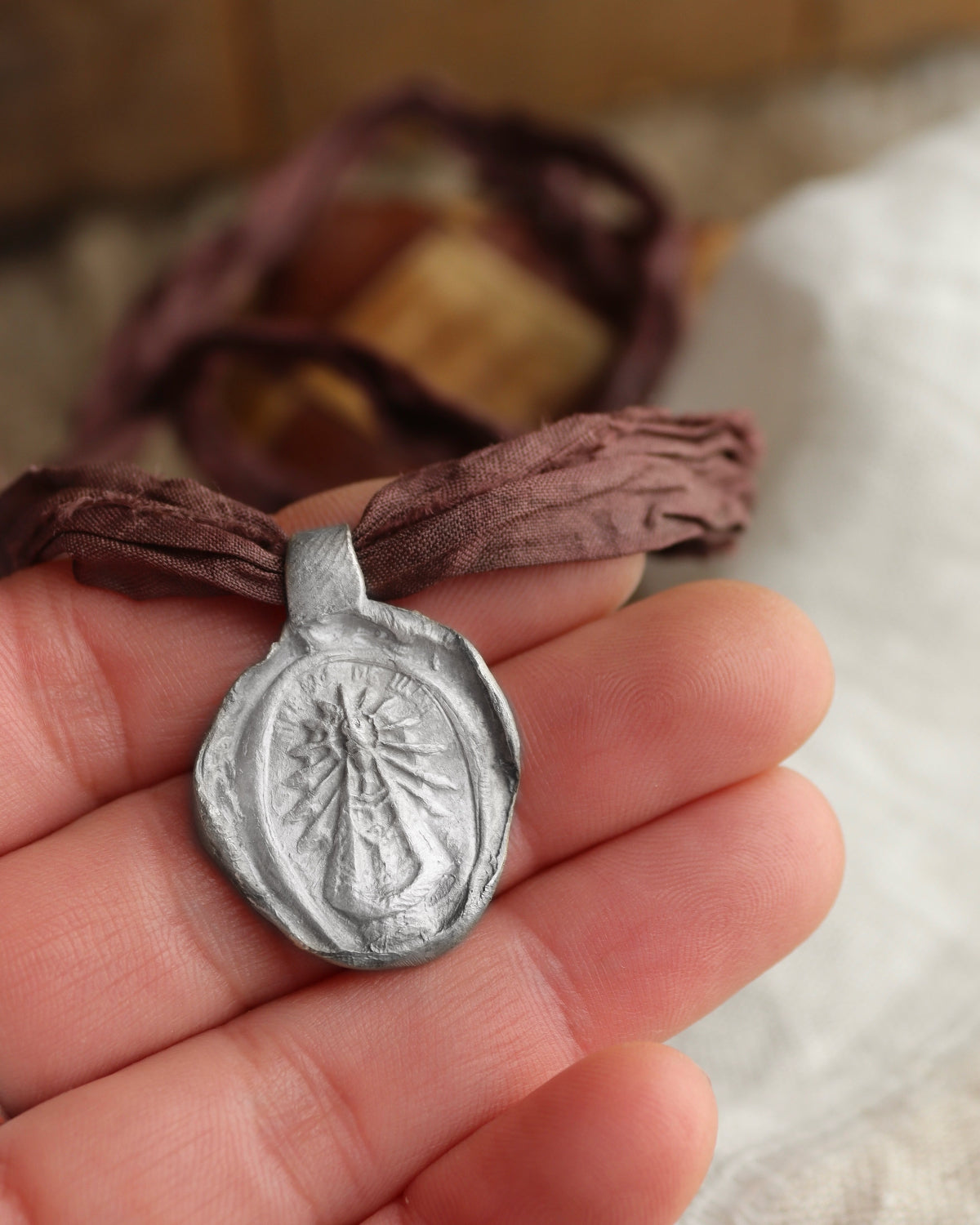 Virgen de Luján Colgante - Plata