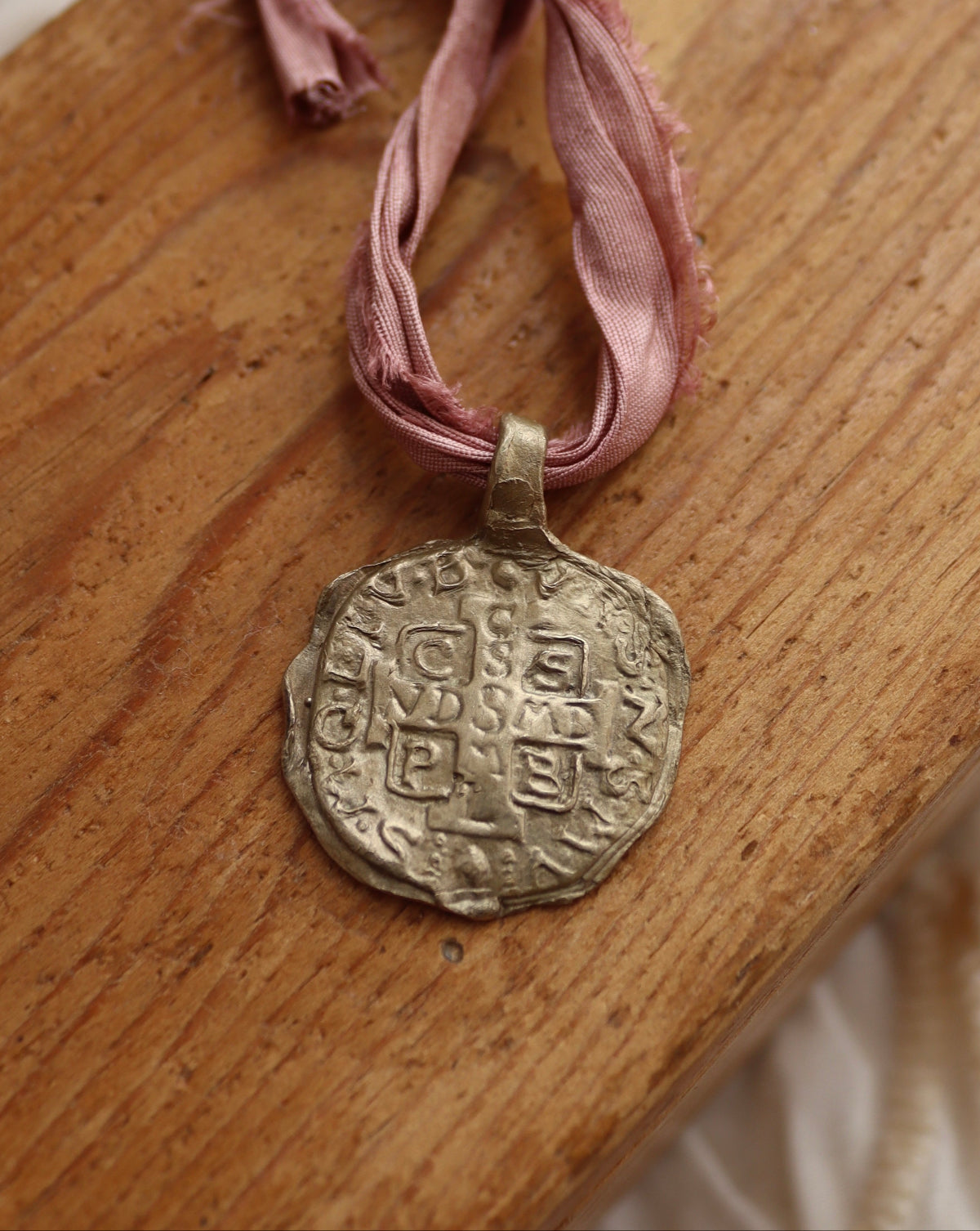 St Benedict Cross Pendant - Gold Plated Brass