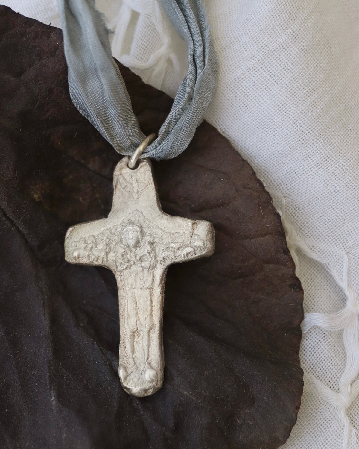 Cruz del Papa Francisco Colgante - Plata