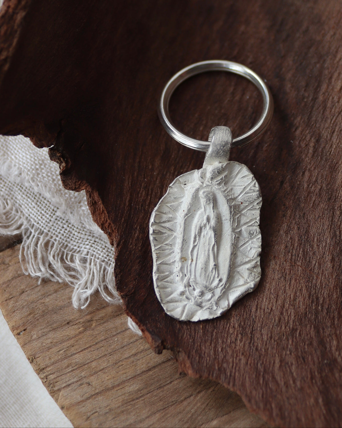 Virgen Guadalupana Llavero - Plata