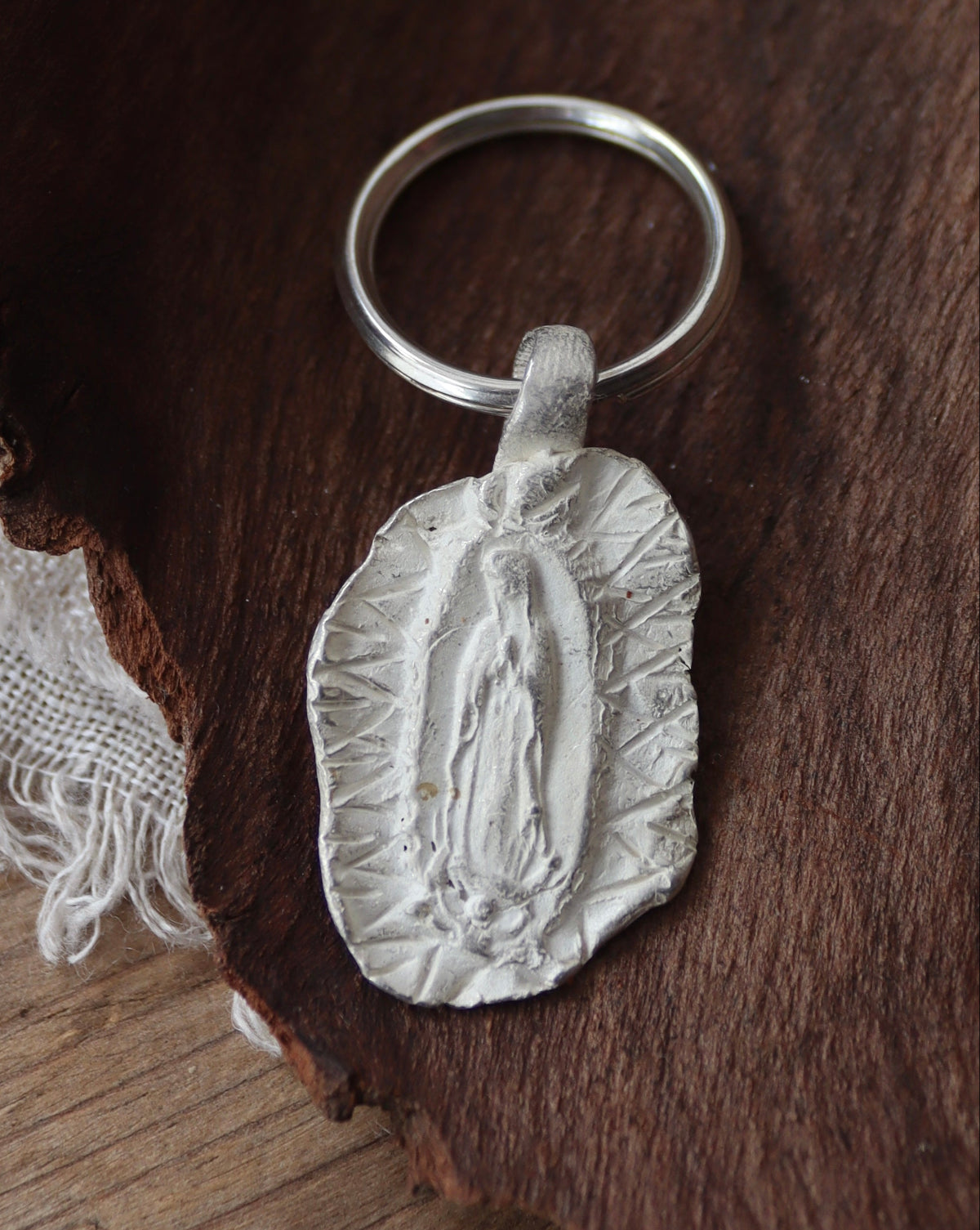 Virgen Guadalupana Llavero - Plata