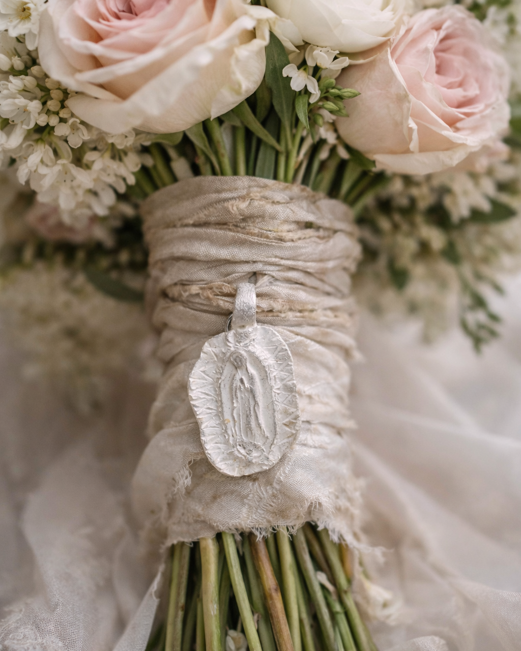 Virgen Guadalupana Ramo - Plata