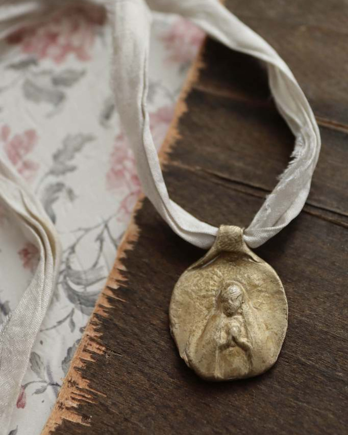 Virgin of Paloma Pendant - Gilt Brass