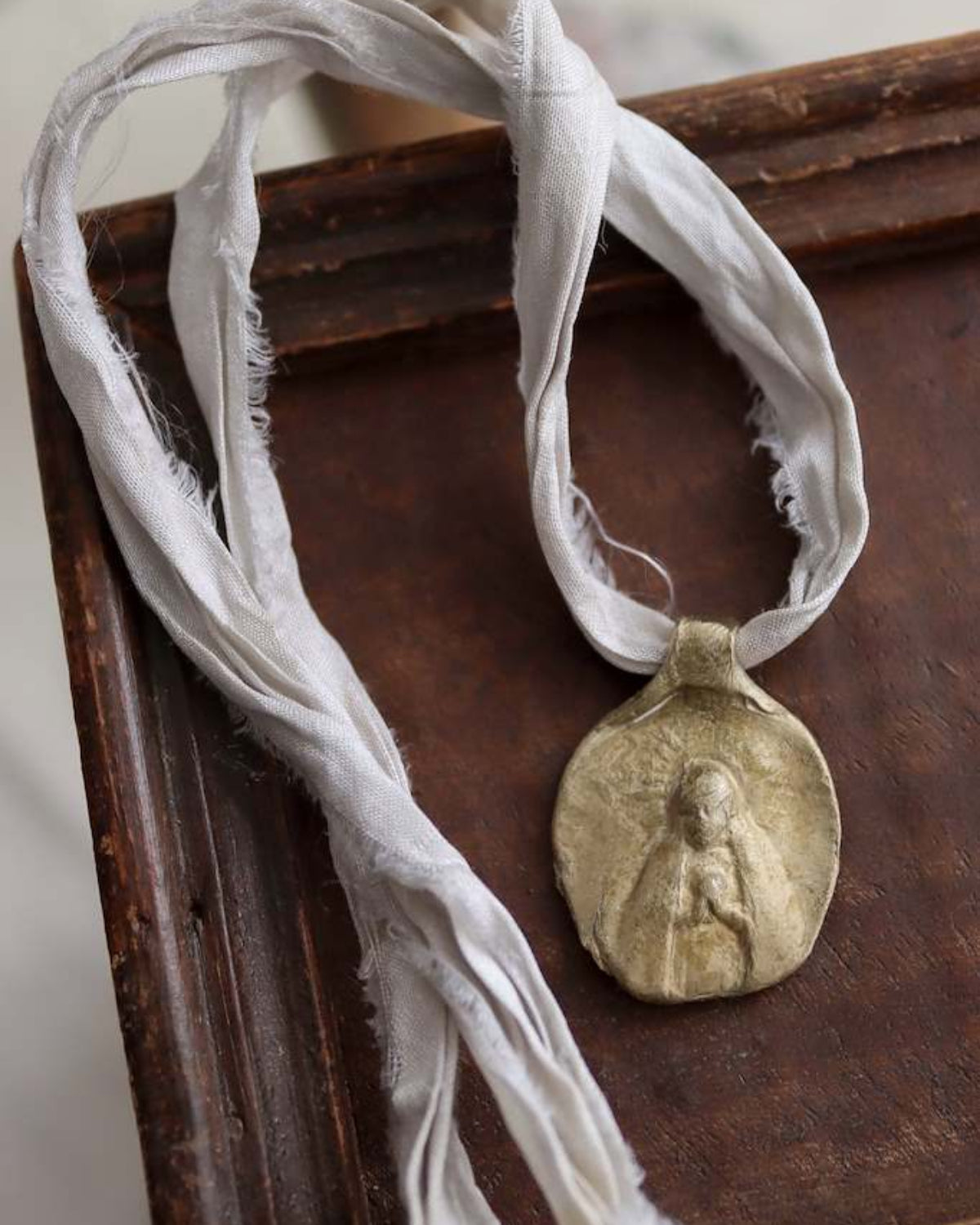 Virgin of Paloma Pendant - Gilt Brass