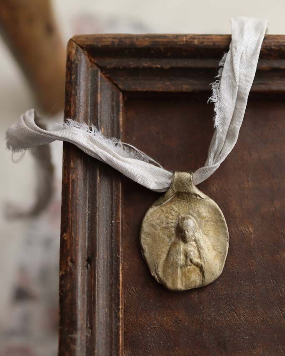 Virgin of Paloma Pendant - Gilt Brass