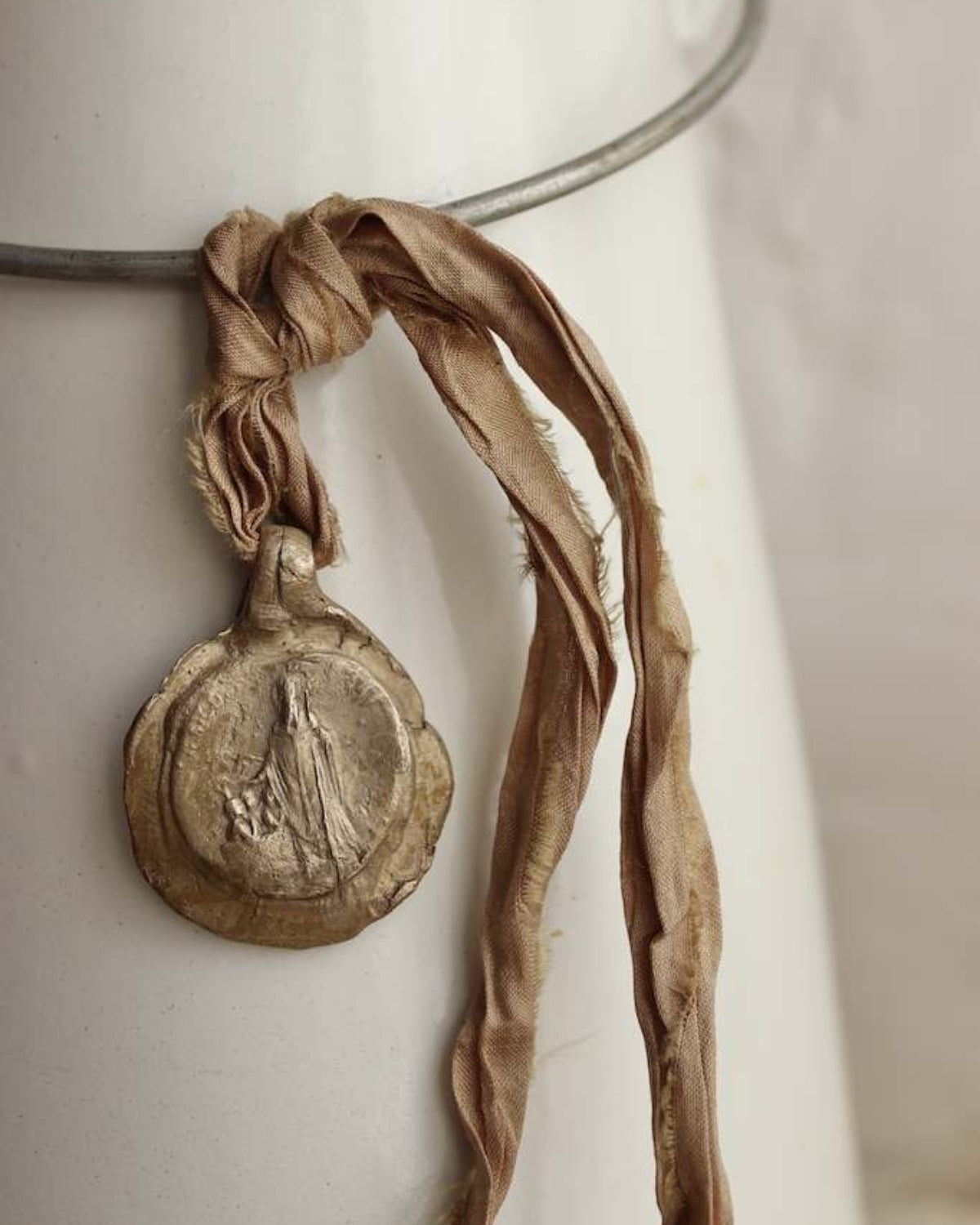 Hanging Saint Nicholas - gold-colored brass