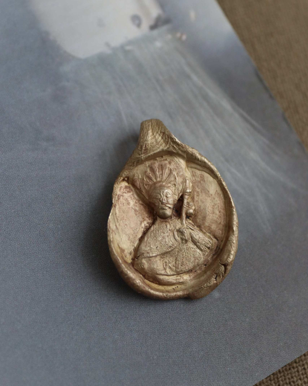 St. James the Apostle Pendant - gold-colored brass