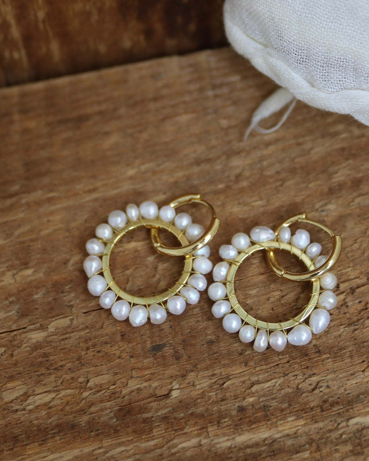 Pendientes Aro de Perlas