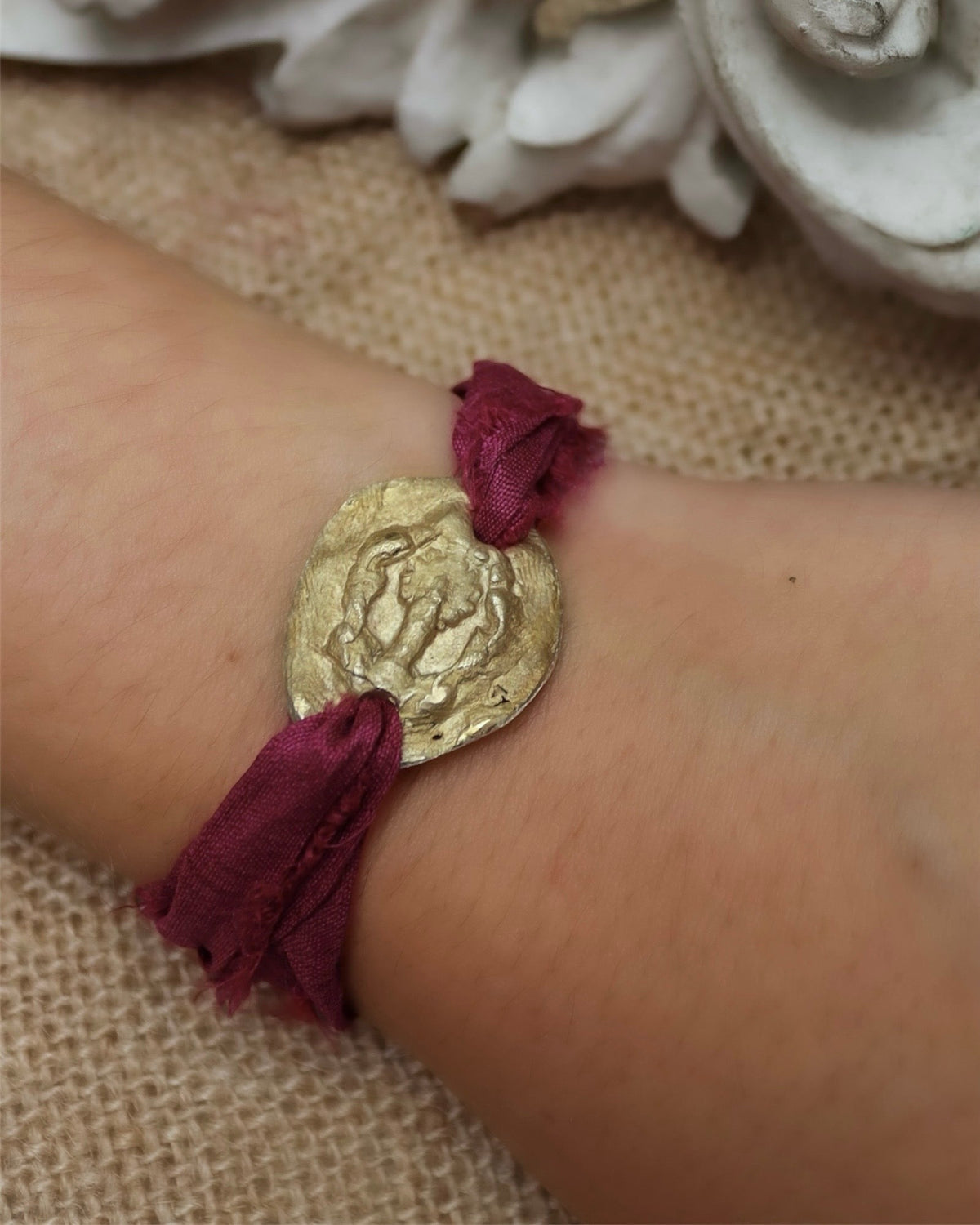 Virgen del Pilar Pulsera - Latón dorado