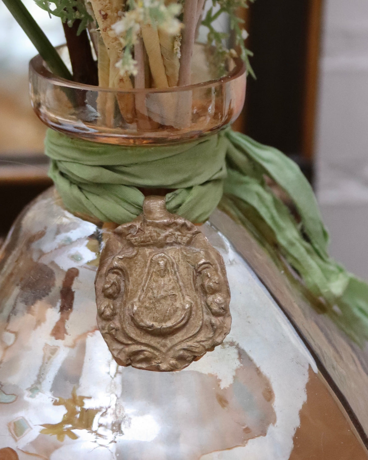 Virgen del Rocío Ramo - Latón dorado